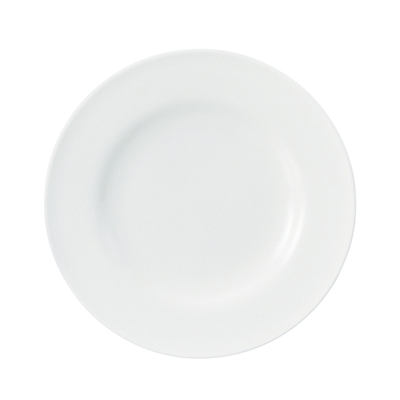 ミヤザキ食器 ラック ポーセレン ブラーボ リムプレート 17cm RA17901BRWH 1個（ご注文単位24個）【直送品】