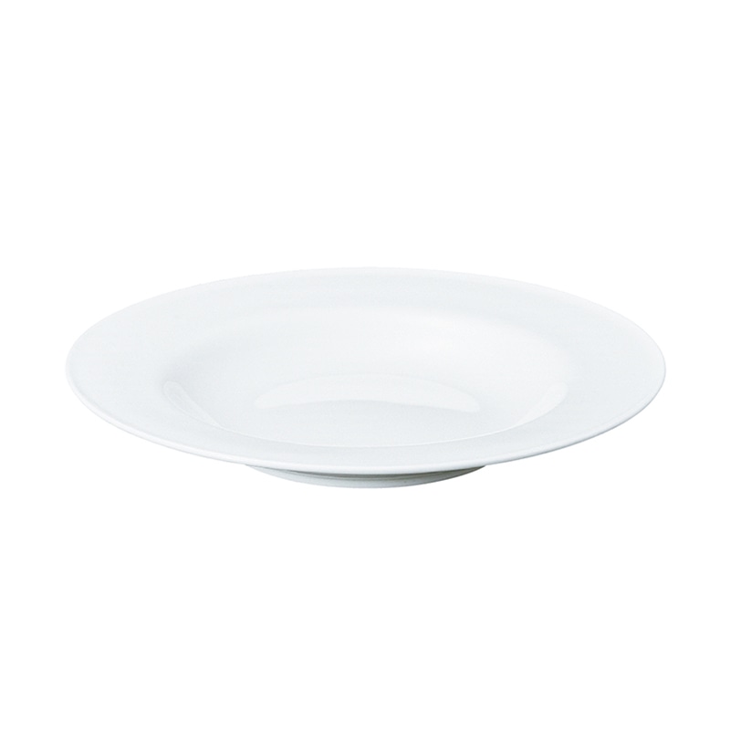 ミヤザキ食器 ラック ポーセレン ブラーボ リムクーププレート 23cm RA23912BRWH 1個（ご注文単位12個）【直送品】