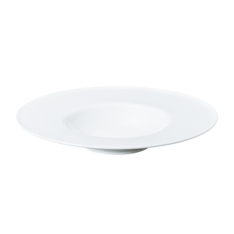 ミヤザキ食器 ラック ポーセレン ブラーボ ワイドリムクーププレート 29cm RA29922BRWH 1個（ご注文単位6個）【直送品】