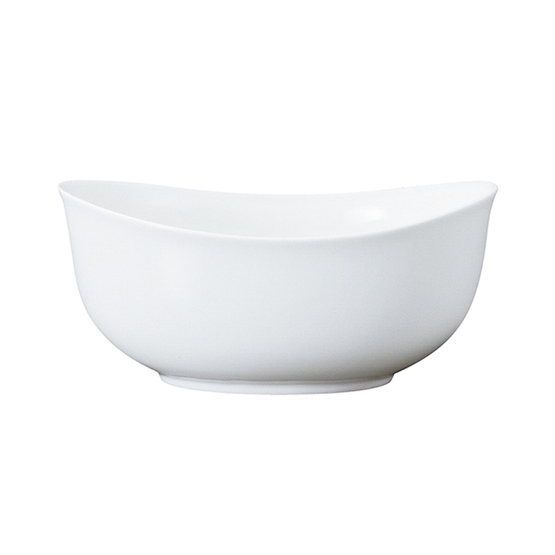 ミヤザキ食器 ラック ポーセレン ブラーボ オーバルボール 18cm RA18903BRWH 1個（ご注文単位6個）【直送品】