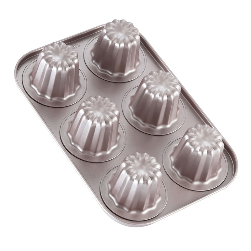 パシフィック洋行　カヌレ天板 6個取 2WK-WK9864　1枚（ご注文単位1枚）【直送品】