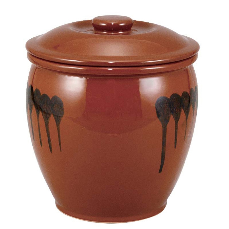 蓋付 半胴瓶 4号 7.2L 紅星窯 1個(ご注文単位1個)【直送品】