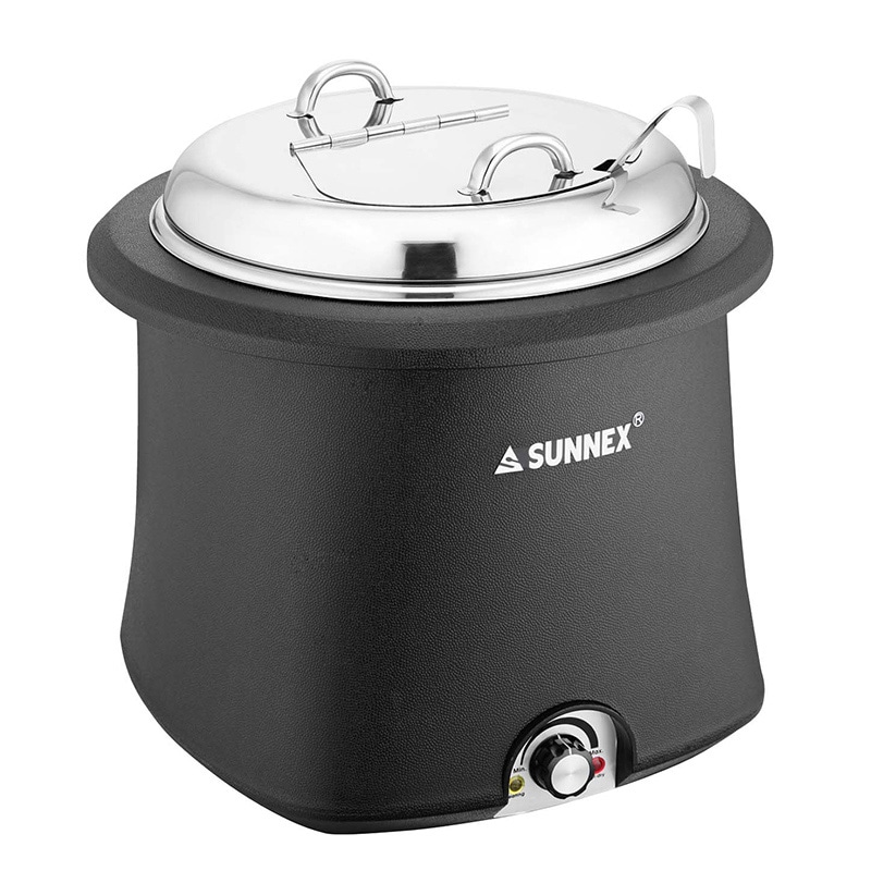 SX　電気式スープウォーマー　E07-1001 ステンレス蓋仕様　10L  1個（ご注文単位1個）【直送品】