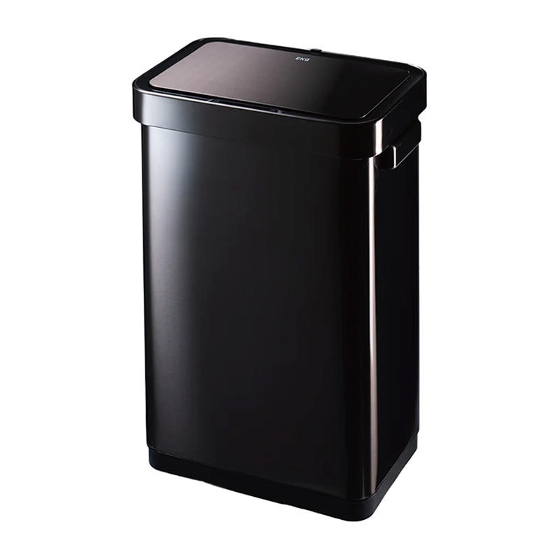 EKO JAPAN 自動開閉ゴミ箱 デラックスミラージュ Tセンサービン 45L ブラックスチール EK9378BS-45L 1台（ご注文単位1台）【直送品】