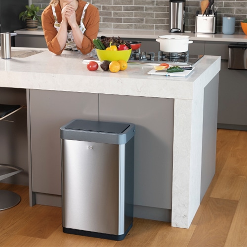 EKO JAPAN 自動開閉ゴミ箱 ミラージュX センサービン 30L シルバー EK9260RMT-30L 1台(ご注文単位1台)【直送品】