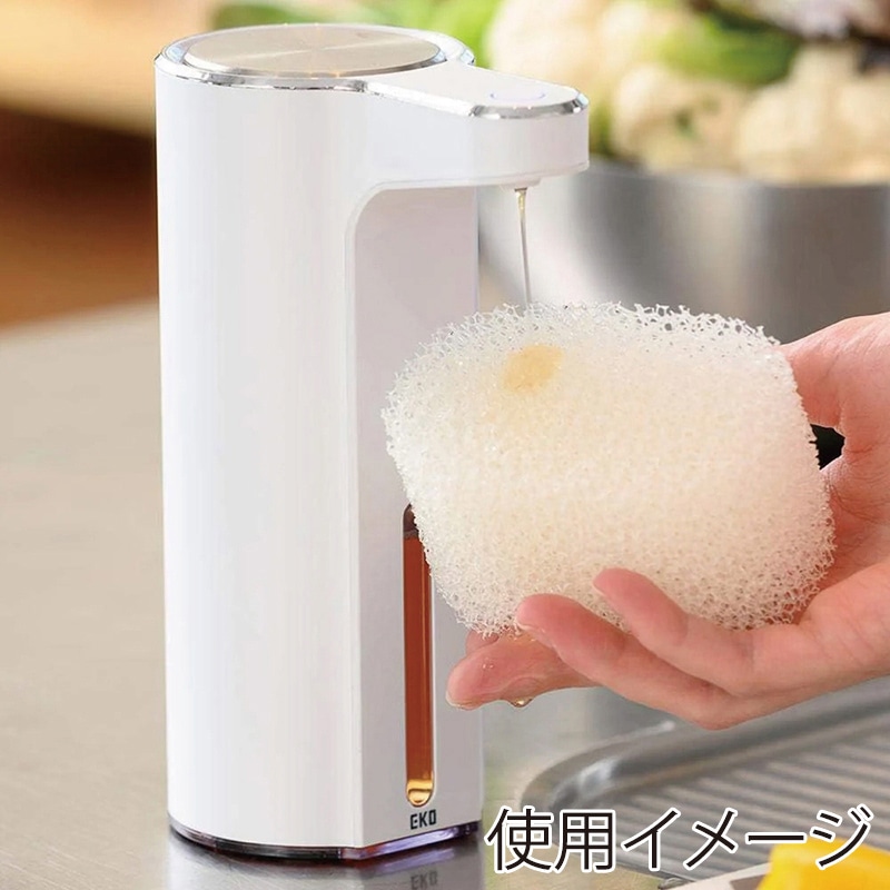 EKO JAPAN アロマ スマート ソープディスペンサー 液体ソープ 225ml ホワイト EK6088L-WH 1台(ご注文単位1台)【直送品】