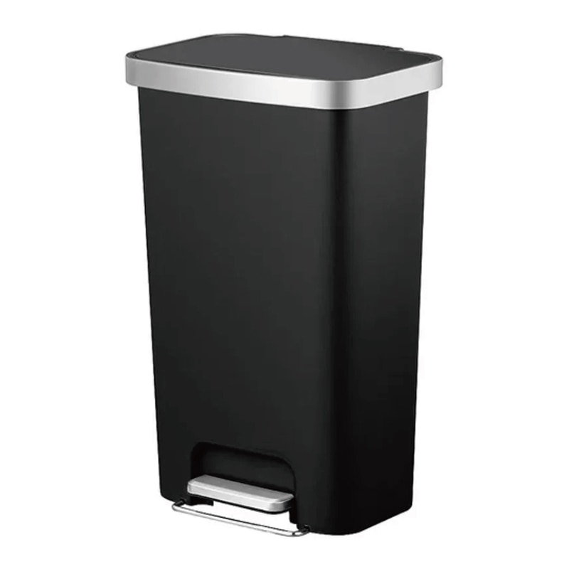 EKO JAPAN ペダル式ゴミ箱 ハナ ステップビン 45L ブラック EK6266-45L-BL 1台（ご注文単位1台）【直送品】