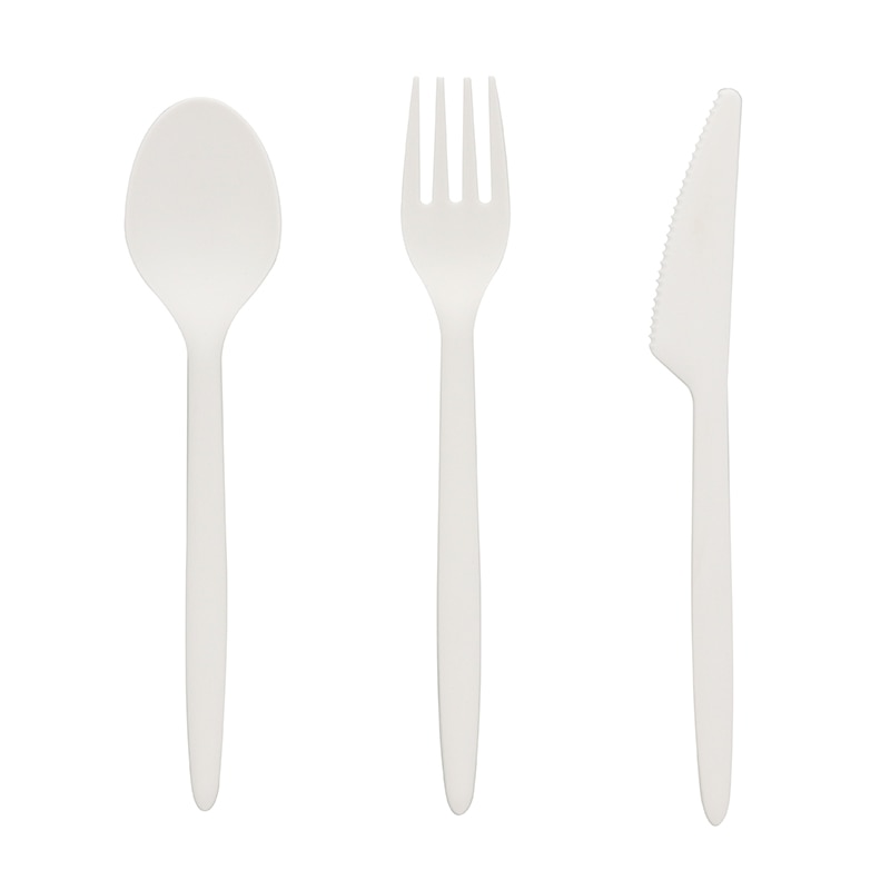 アームカンパニー PLAカトラリーパック フォーク・ナイフ・スプーン　18本 MZCPLA18R12 1パック（ご注文単位48パック）【直送品】