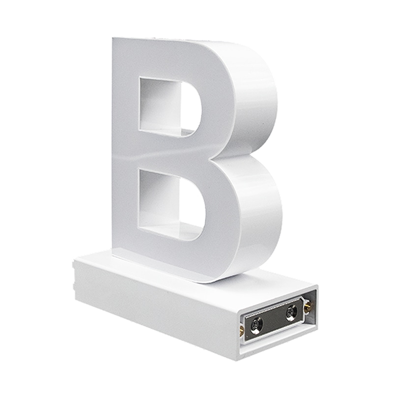 アクリサンデー LEDチャンネル文字 abcMIX マグネット式 H95mm 大文字 B 1個（ご注文単位1個）【直送品】