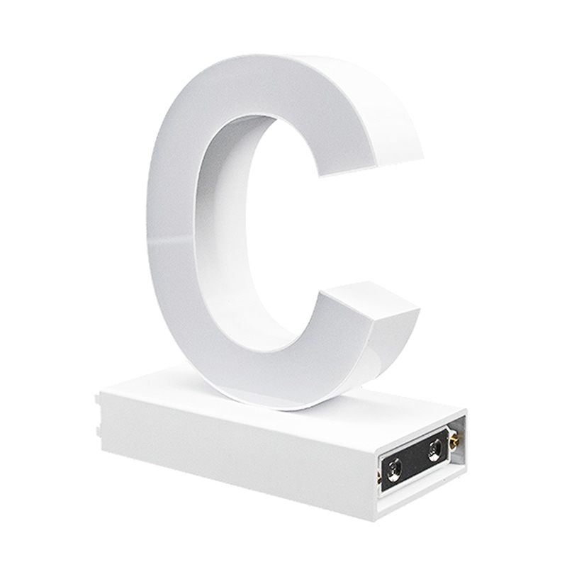 アクリサンデー LEDチャンネル文字 abcMIX マグネット式 H95mm 大文字 C 1個（ご注文単位1個）【直送品】
