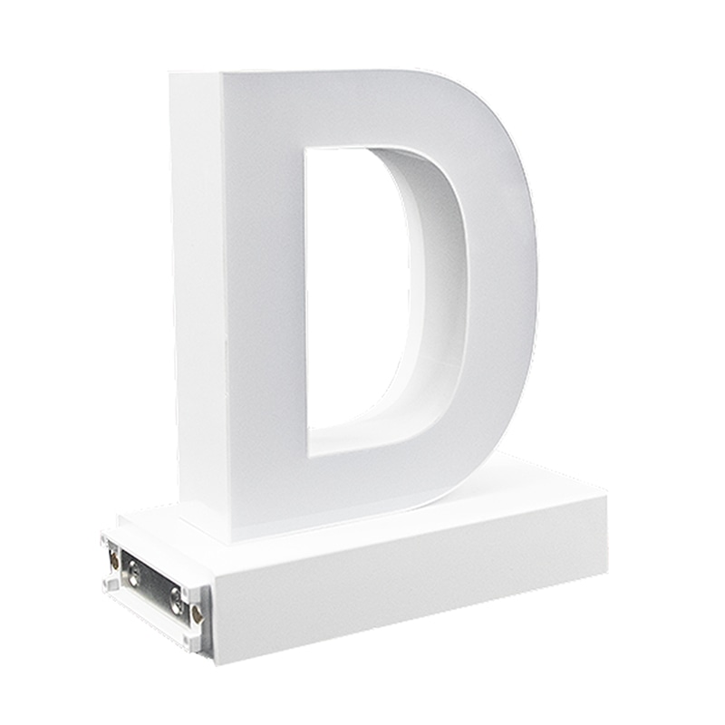 アクリサンデー LEDチャンネル文字 abcMIX マグネット式 H95mm 大文字 D 1個（ご注文単位1個）【直送品】