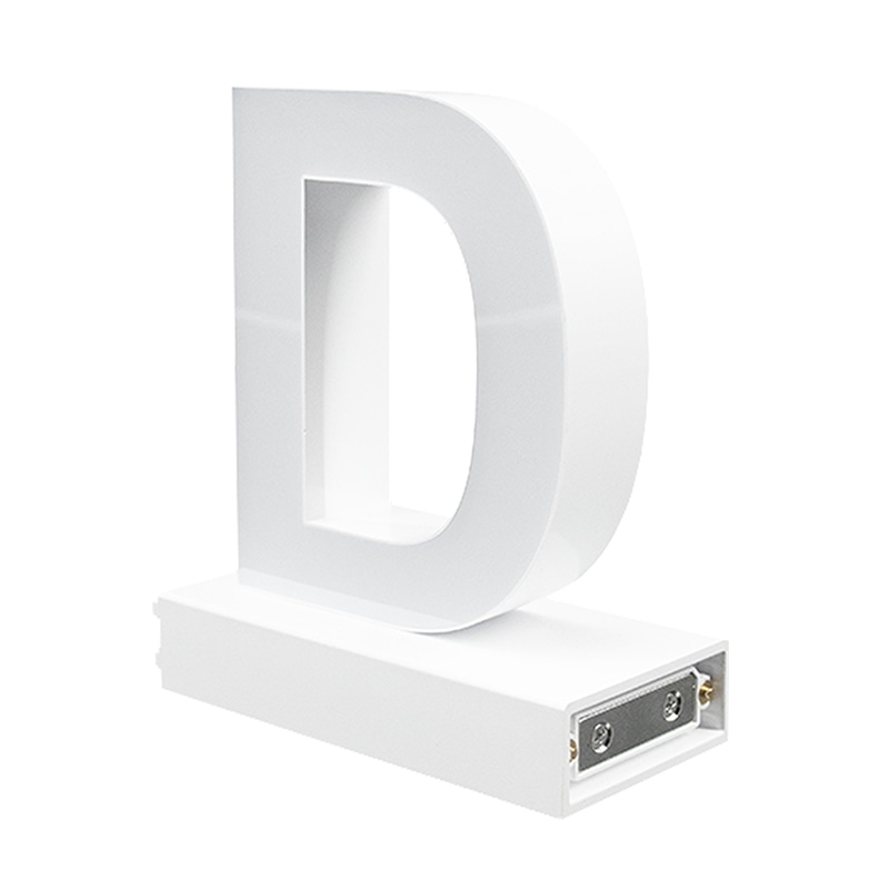 アクリサンデー LEDチャンネル文字 abcMIX マグネット式 H95mm 大文字 D 1個（ご注文単位1個）【直送品】