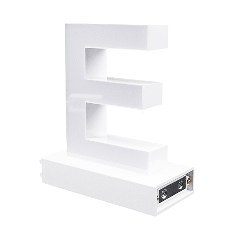 アクリサンデー LEDチャンネル文字 abcMIX マグネット式 H95mm 大文字 E 1個(ご注文単位1個)【直送品】