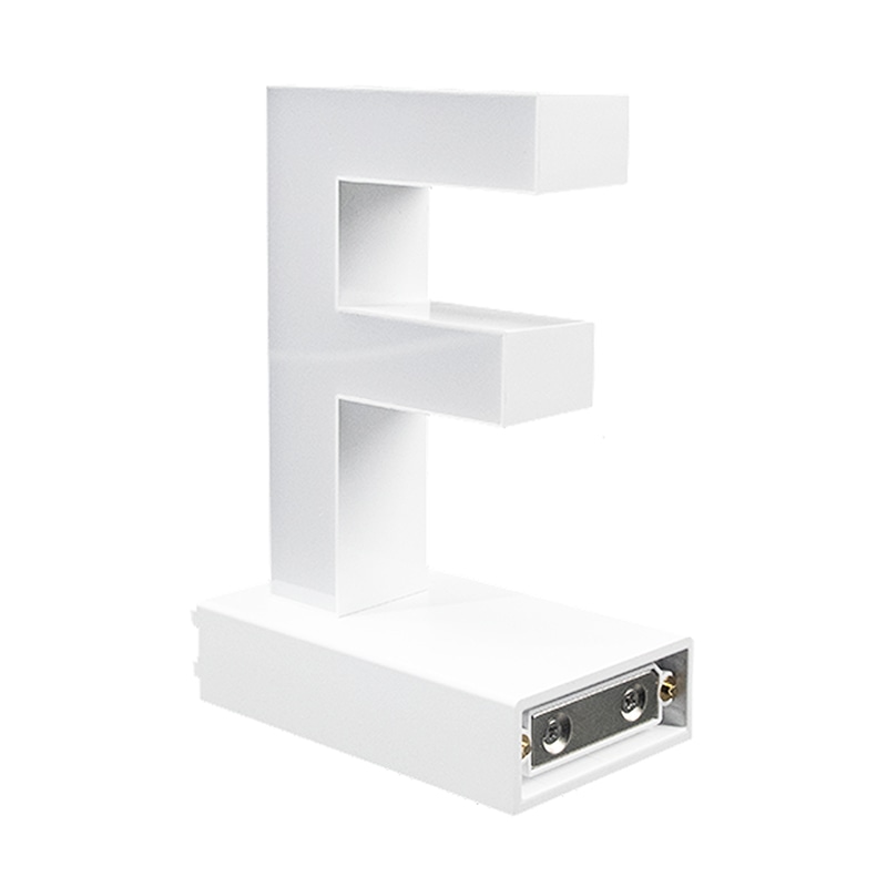 アクリサンデー LEDチャンネル文字 abcMIX マグネット式 H95mm 大文字 F 1個(ご注文単位1個)【直送品】
