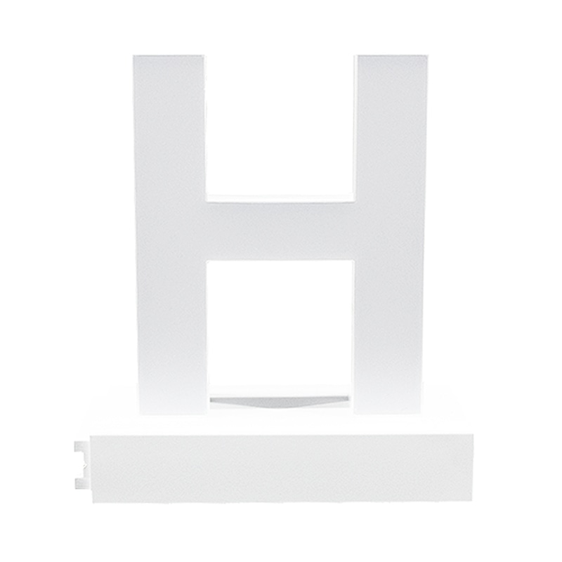 アクリサンデー LEDチャンネル文字 abcMIX マグネット式 H95mm 大文字 H 1個(ご注文単位1個)【直送品】