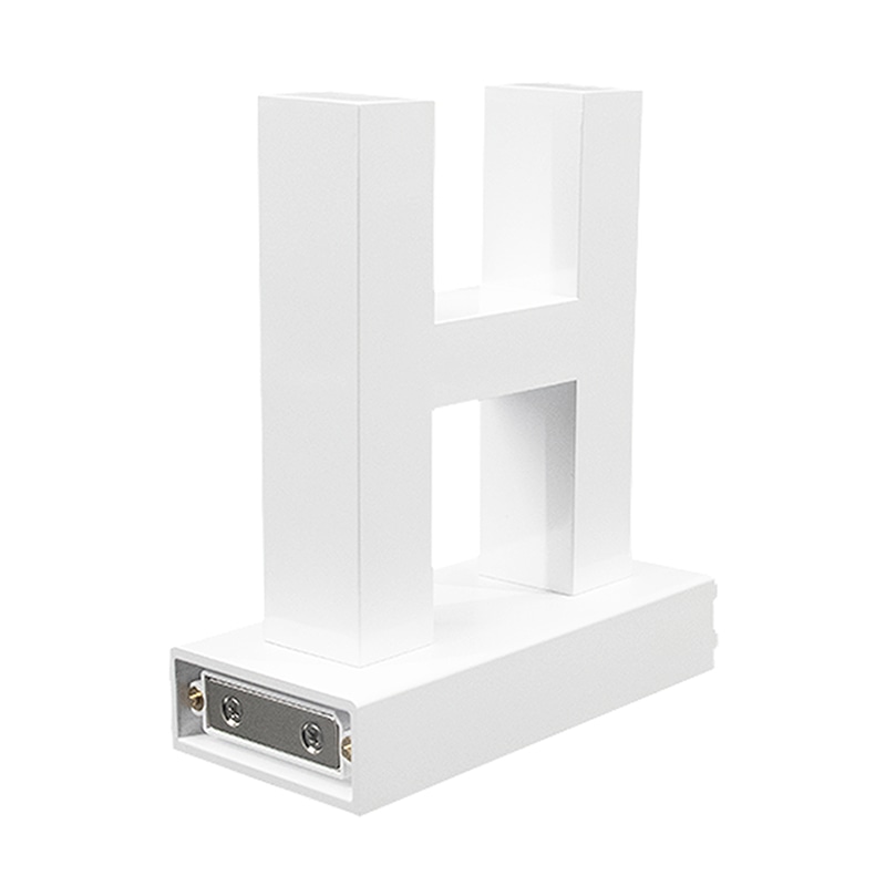 アクリサンデー LEDチャンネル文字 abcMIX マグネット式 H95mm 大文字 H 1個(ご注文単位1個)【直送品】