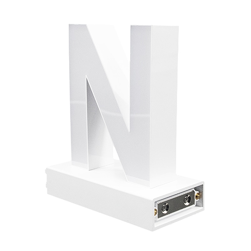 アクリサンデー LEDチャンネル文字 abcMIX マグネット式 H95mm 大文字 N 1個(ご注文単位1個)【直送品】