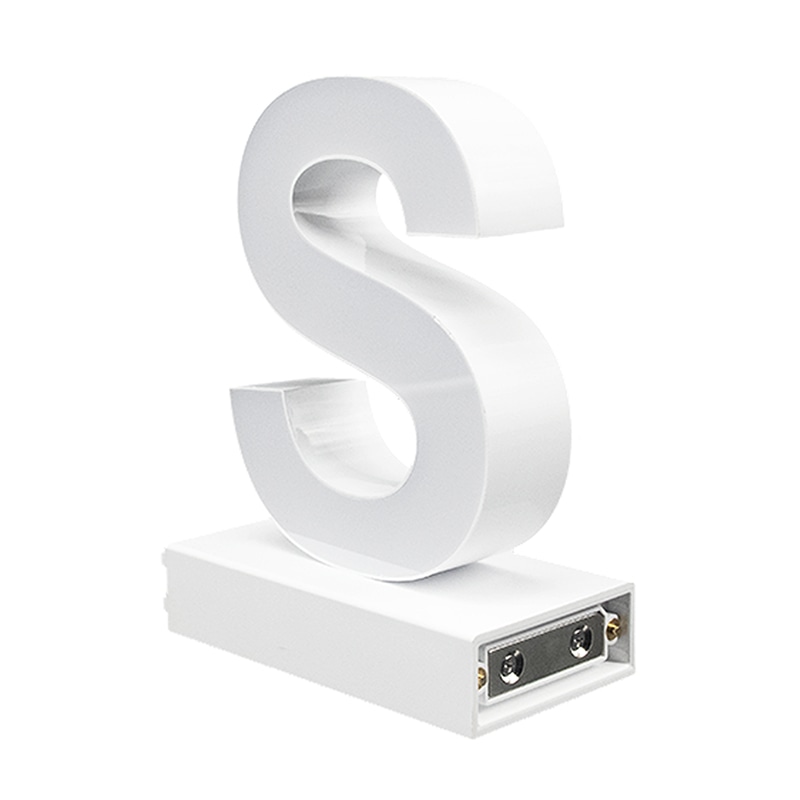 アクリサンデー LEDチャンネル文字 abcMIX マグネット式 H95mm 大文字 S 1個(ご注文単位1個)【直送品】