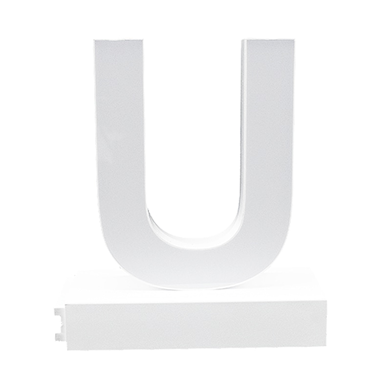 アクリサンデー LEDチャンネル文字 abcMIX マグネット式 H95mm 大文字 U 1個（ご注文単位1個）【直送品】