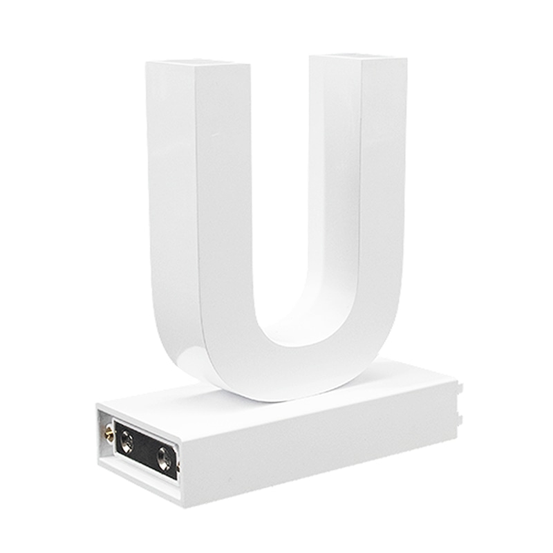 アクリサンデー LEDチャンネル文字 abcMIX マグネット式 H95mm 大文字 U 1個（ご注文単位1個）【直送品】