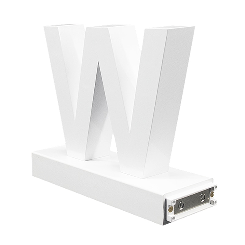 アクリサンデー LEDチャンネル文字 abcMIX マグネット式 H95mm 大文字 W 1個(ご注文単位1個)【直送品】