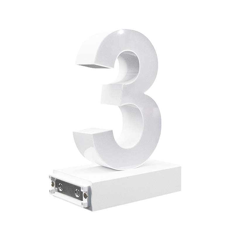 アクリサンデー LEDチャンネル文字 abcMIX マグネット式 H95mm 数字 3 1個(ご注文単位1個)【直送品】