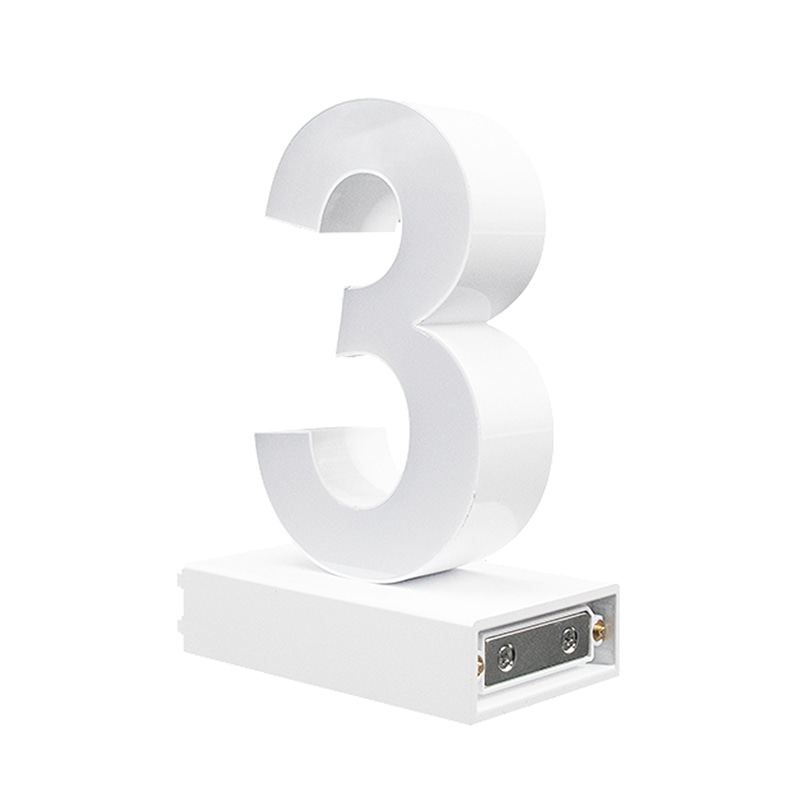 アクリサンデー LEDチャンネル文字 abcMIX マグネット式 H95mm 数字 3 1個(ご注文単位1個)【直送品】