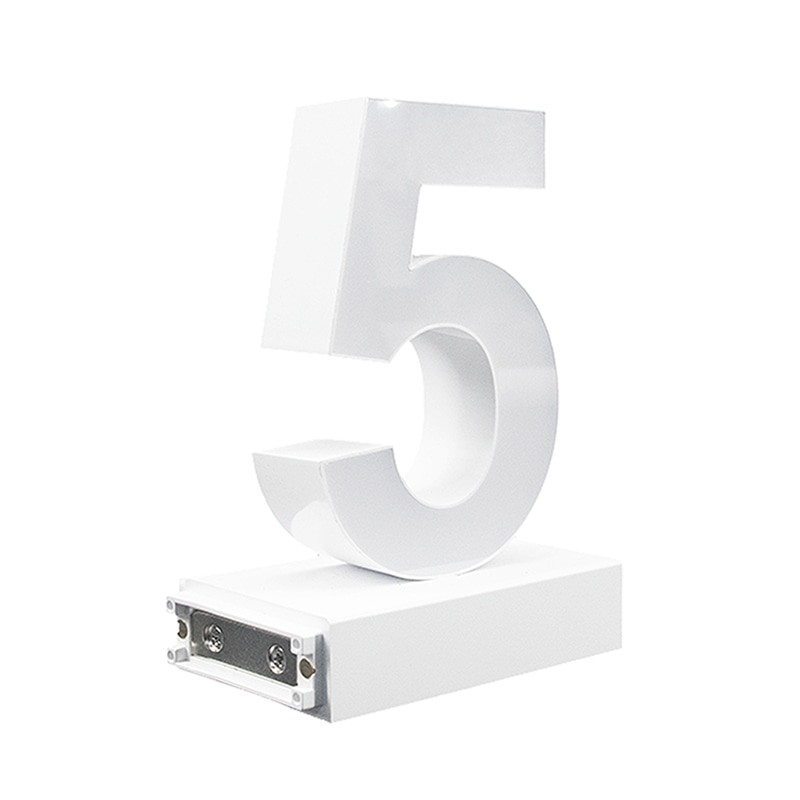 アクリサンデー LEDチャンネル文字 abcMIX マグネット式 H95mm 数字 5 1個（ご注文単位1個）【直送品】