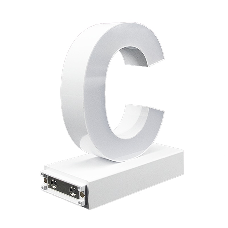 アクリサンデー LEDチャンネル文字 abcMIX マグネット式 H120mm 大文字 C 1個(ご注文単位1個)【直送品】