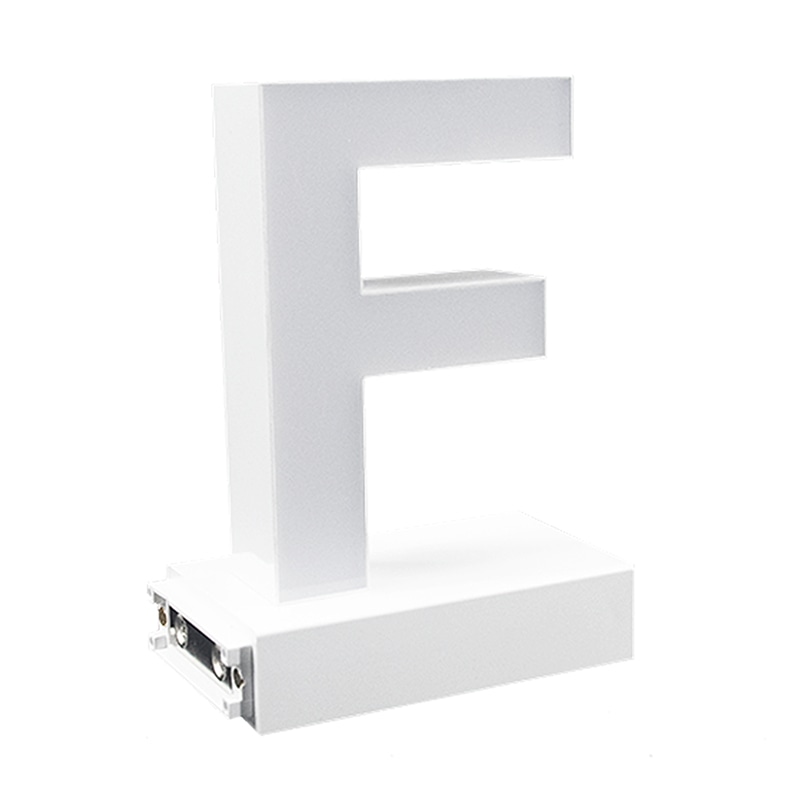 アクリサンデー LEDチャンネル文字 abcMIX マグネット式 H120mm 大文字 F 1個(ご注文単位1個)【直送品】