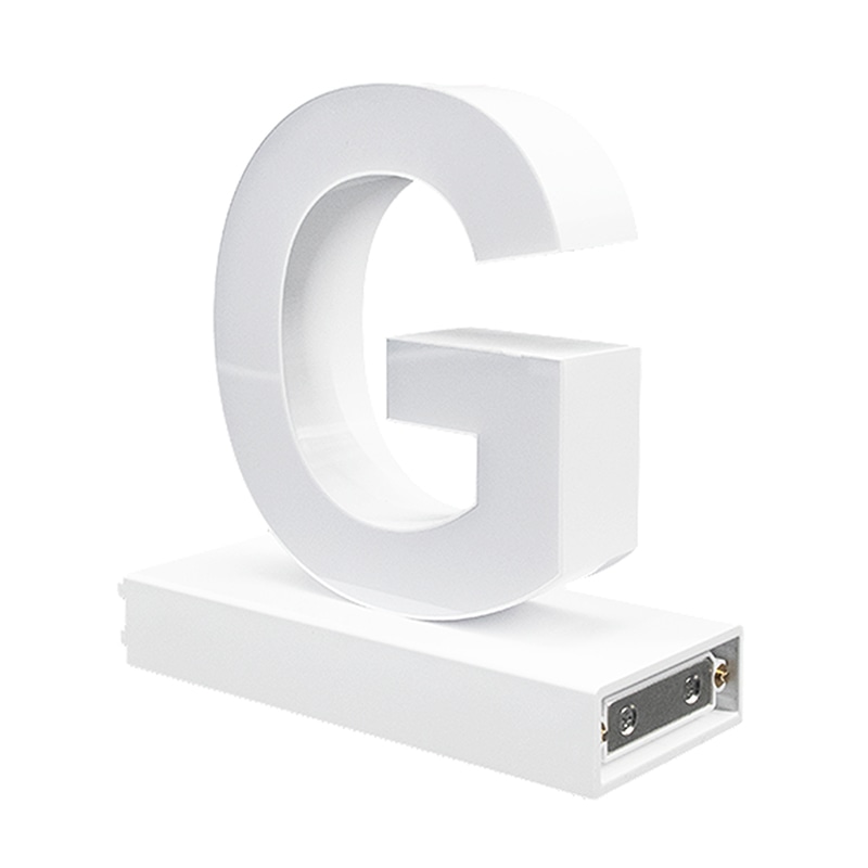 アクリサンデー LEDチャンネル文字 abcMIX マグネット式 H120mm 大文字 G 1個(ご注文単位1個)【直送品】