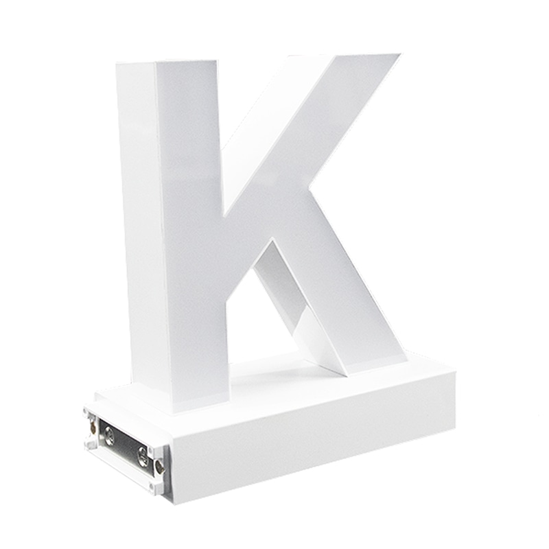 アクリサンデー LEDチャンネル文字 abcMIX マグネット式 H120mm 大文字 K 1個(ご注文単位1個)【直送品】