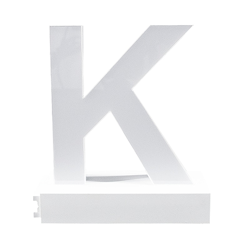 アクリサンデー LEDチャンネル文字 abcMIX マグネット式 H120mm 大文字 K 1個(ご注文単位1個)【直送品】