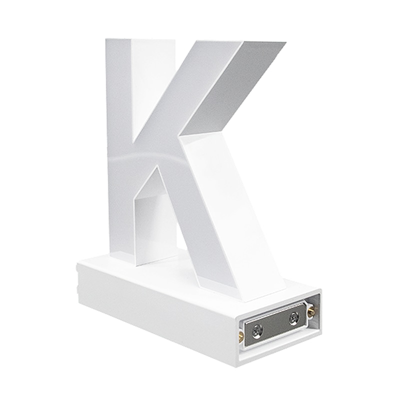 アクリサンデー LEDチャンネル文字 abcMIX マグネット式 H120mm 大文字 K 1個(ご注文単位1個)【直送品】