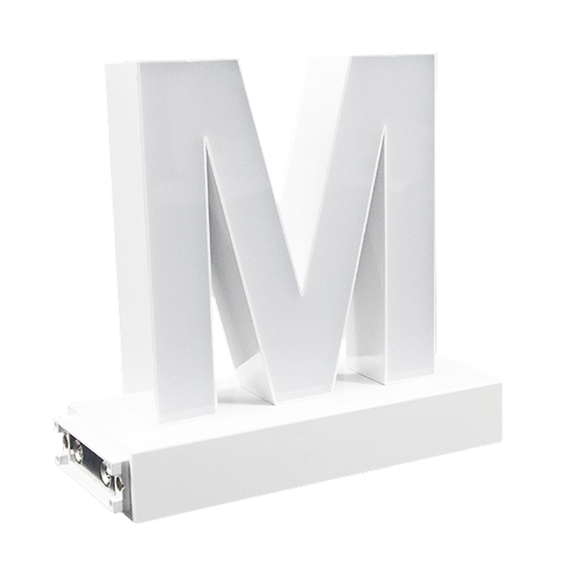 アクリサンデー LEDチャンネル文字 abcMIX マグネット式 H120mm 大文字 M 1個(ご注文単位1個)【直送品】