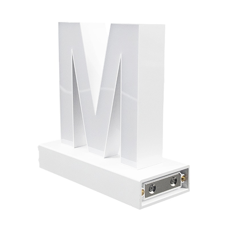 アクリサンデー LEDチャンネル文字 abcMIX マグネット式 H120mm 大文字 M 1個(ご注文単位1個)【直送品】