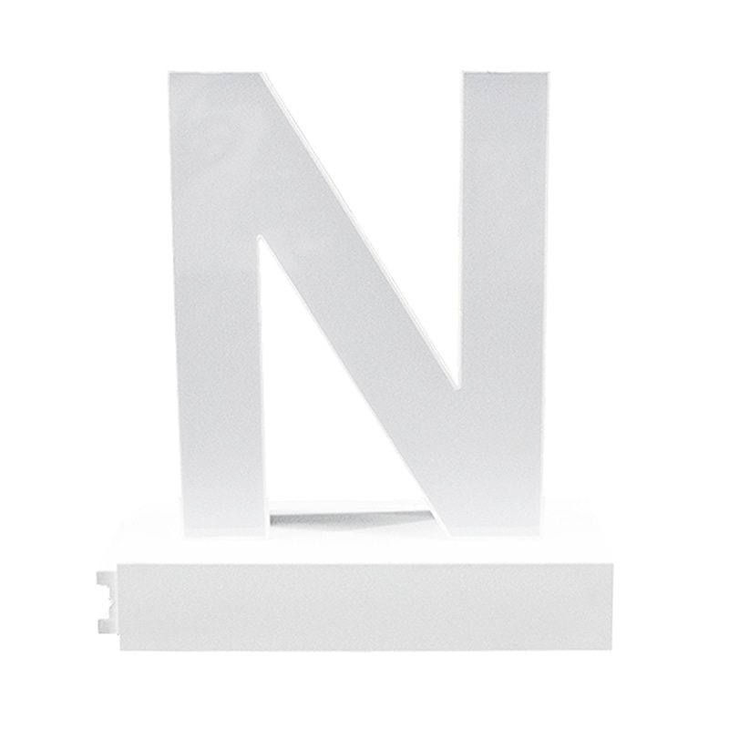 アクリサンデー LEDチャンネル文字 abcMIX マグネット式 H120mm 大文字 N 1個(ご注文単位1個)【直送品】
