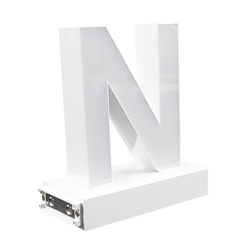 アクリサンデー LEDチャンネル文字 abcMIX マグネット式 H120mm 大文字 N 1個(ご注文単位1個)【直送品】
