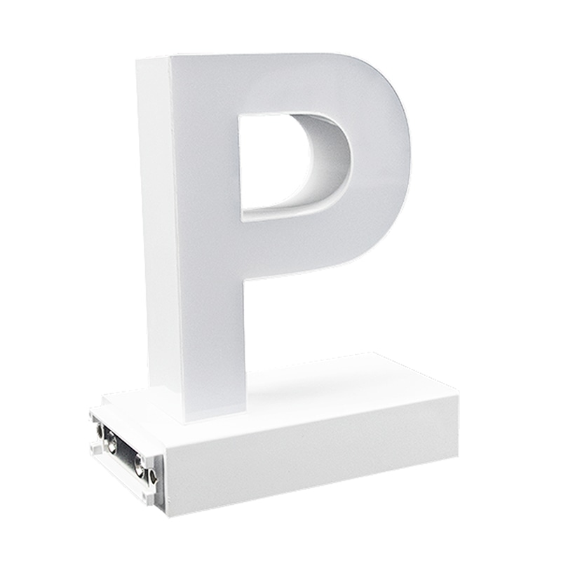 アクリサンデー LEDチャンネル文字 abcMIX マグネット式 H120mm 大文字 P 1個(ご注文単位1個)【直送品】