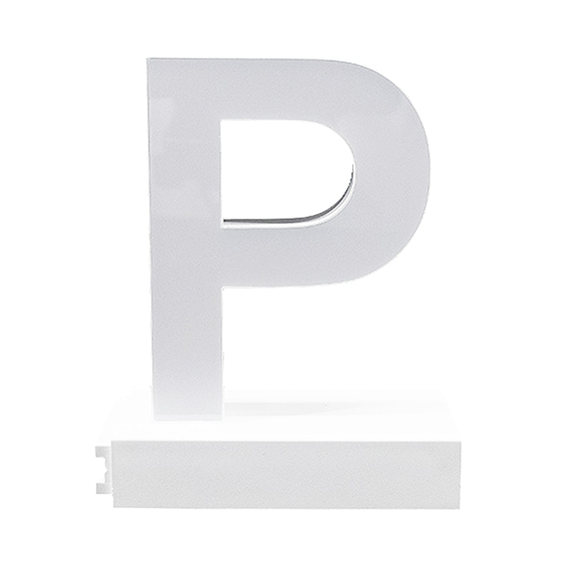アクリサンデー LEDチャンネル文字 abcMIX マグネット式 H120mm 大文字 P 1個(ご注文単位1個)【直送品】