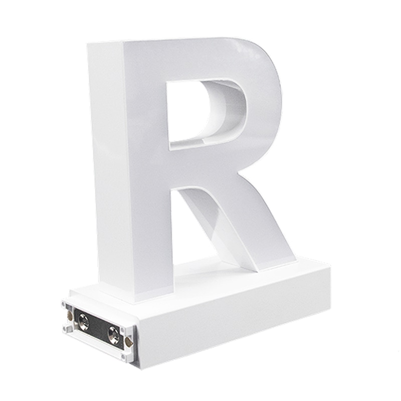 アクリサンデー LEDチャンネル文字 abcMIX マグネット式 H120mm 大文字 R 1個(ご注文単位1個)【直送品】