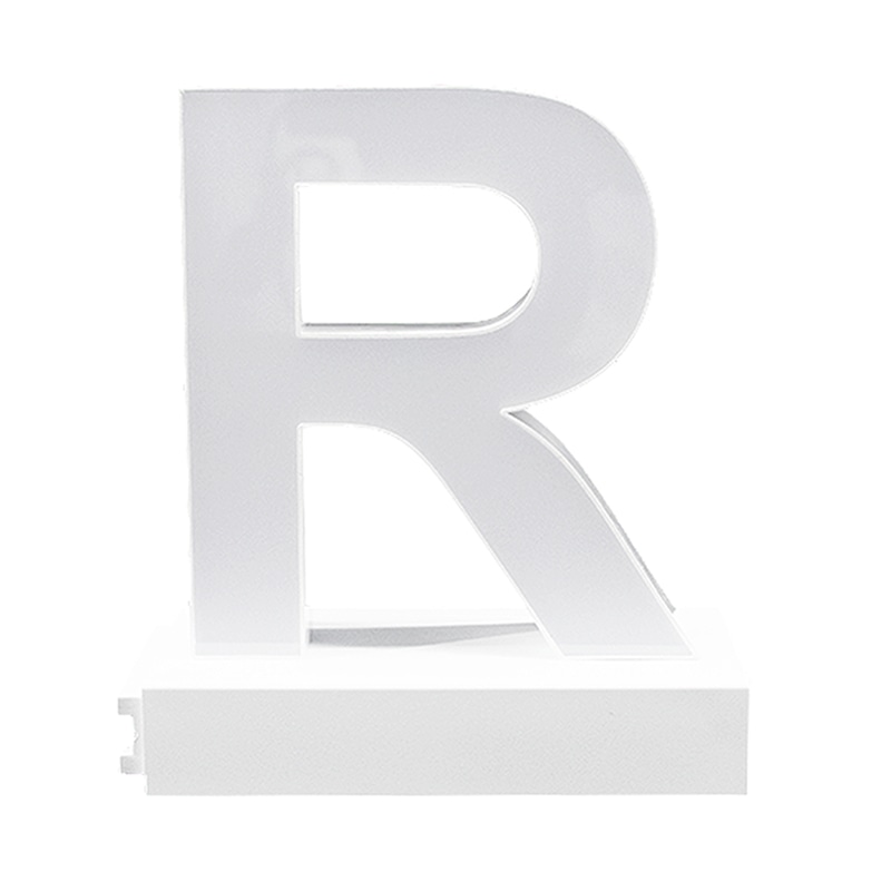 アクリサンデー LEDチャンネル文字 abcMIX マグネット式 H120mm 大文字 R 1個(ご注文単位1個)【直送品】