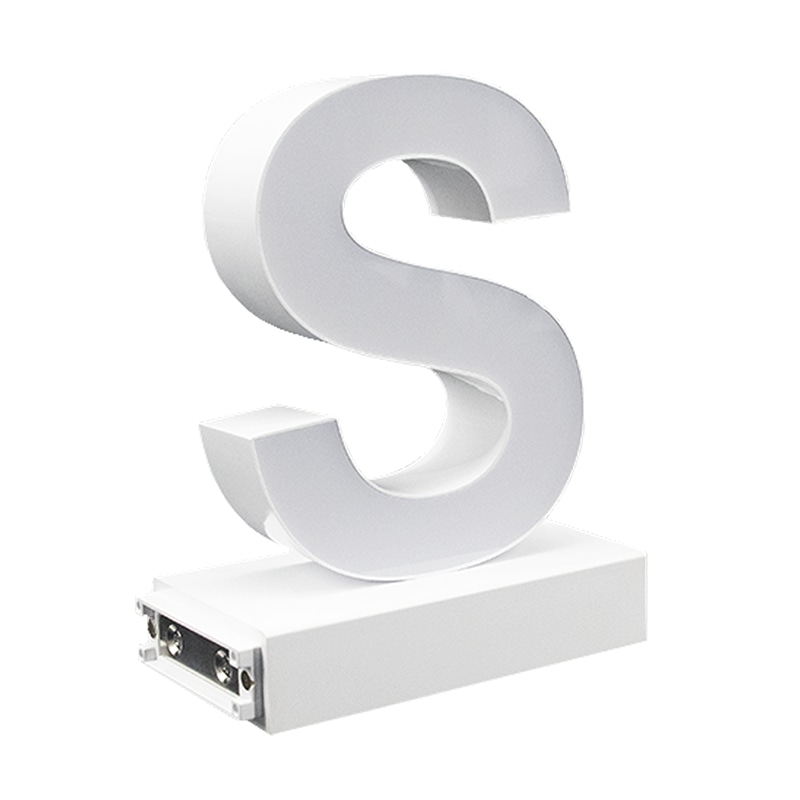 アクリサンデー LEDチャンネル文字 abcMIX マグネット式 H120mm 大文字 S 1個(ご注文単位1個)【直送品】