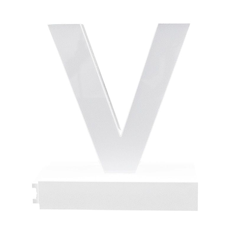 アクリサンデー LEDチャンネル文字 abcMIX マグネット式 H120mm 大文字 V 1個(ご注文単位1個)【直送品】