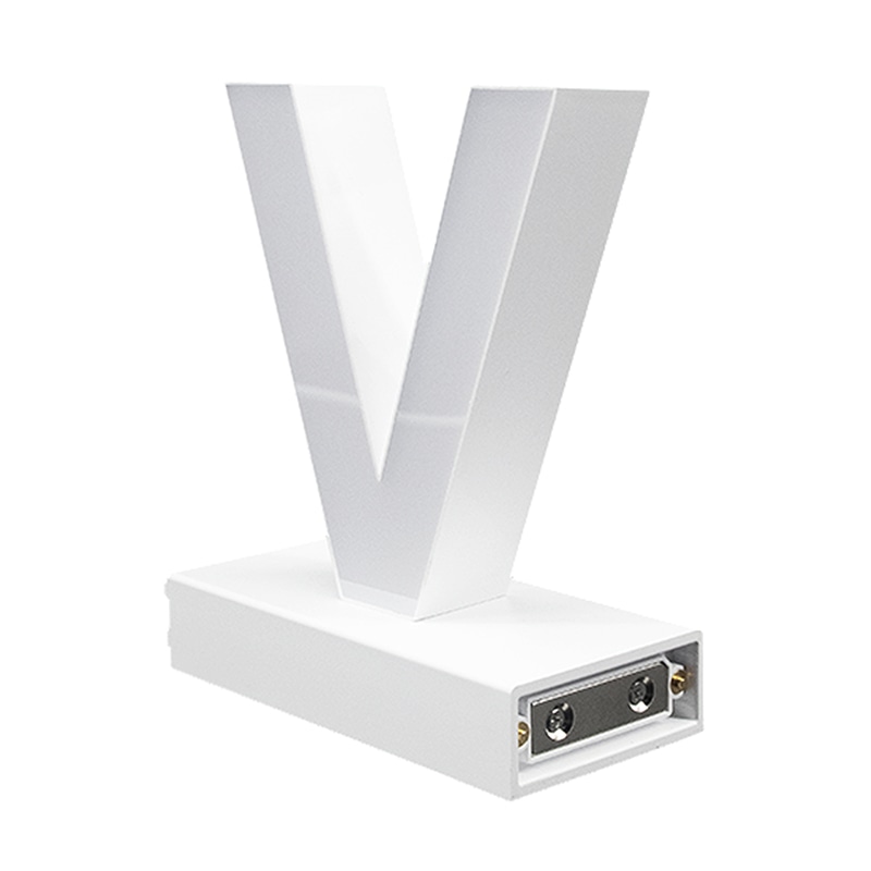 アクリサンデー LEDチャンネル文字 abcMIX マグネット式 H120mm 大文字 V 1個(ご注文単位1個)【直送品】