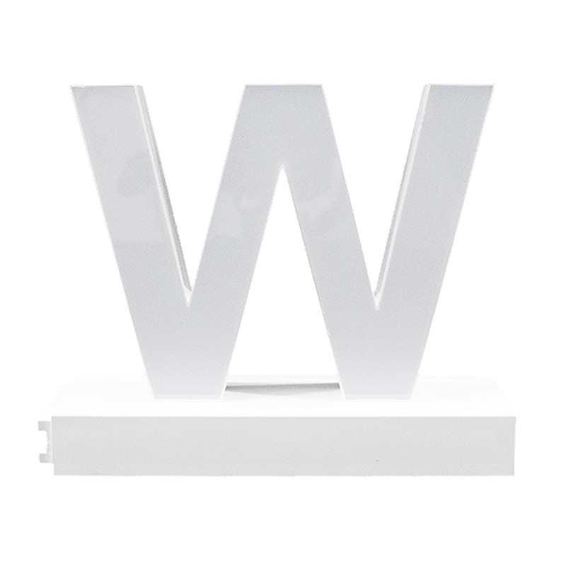 アクリサンデー LEDチャンネル文字 abcMIX マグネット式 H120mm 大文字 W 1個(ご注文単位1個)【直送品】