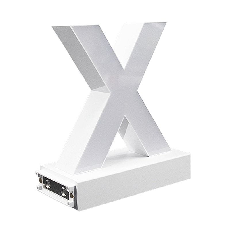 アクリサンデー LEDチャンネル文字 abcMIX マグネット式 H120mm 大文字 X 1個(ご注文単位1個)【直送品】