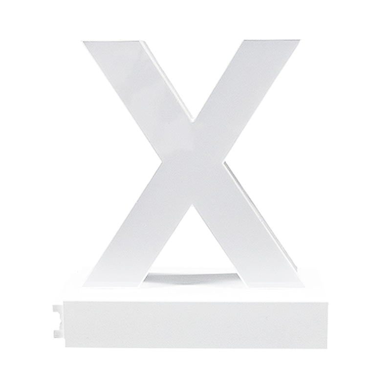 アクリサンデー LEDチャンネル文字 abcMIX マグネット式 H120mm 大文字 X 1個(ご注文単位1個)【直送品】