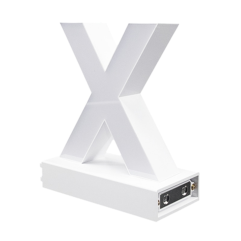 アクリサンデー LEDチャンネル文字 abcMIX マグネット式 H120mm 大文字 X 1個(ご注文単位1個)【直送品】
