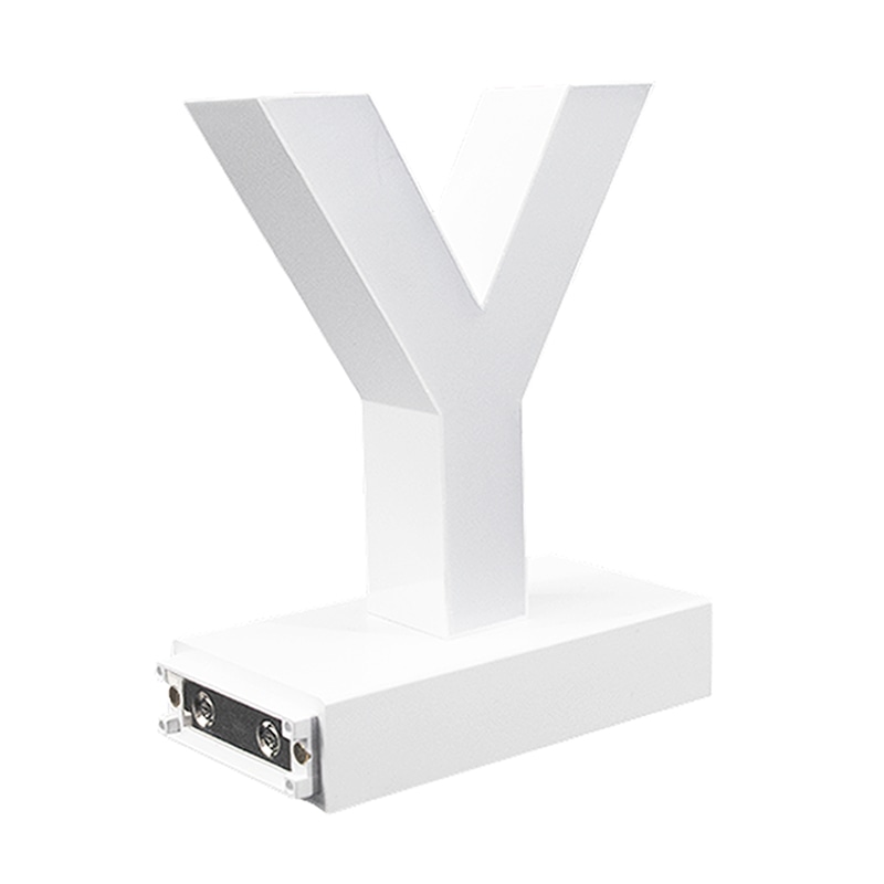 アクリサンデー LEDチャンネル文字 abcMIX マグネット式 H120mm 大文字 Y 1個(ご注文単位1個)【直送品】